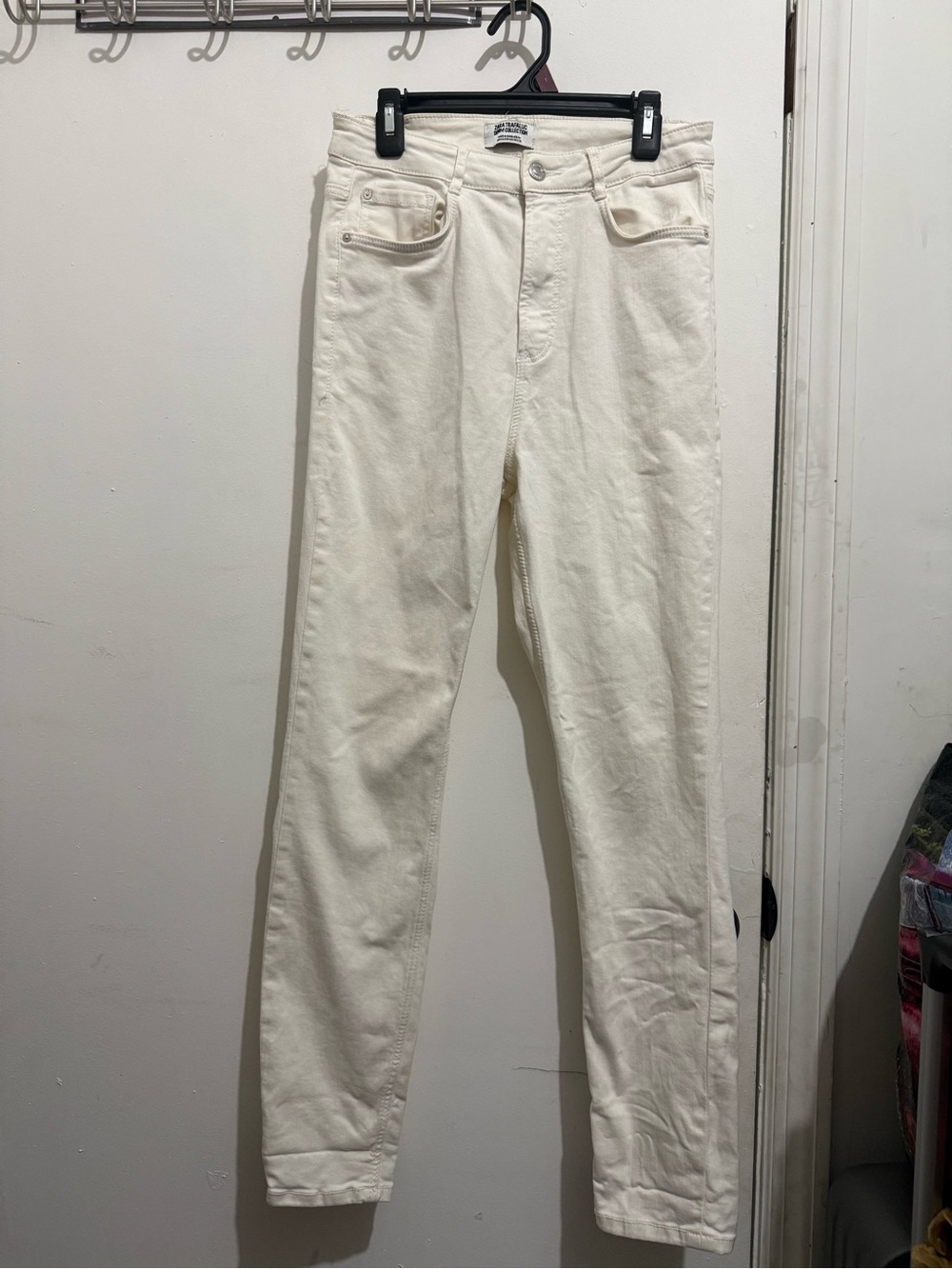 White Stretch Skinny Jeans Size 8 Zara Trafaluc Denim